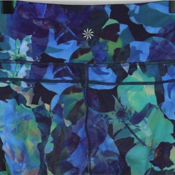 Athleta Mystique Chatarunga Women's Small Blue Green High Rise Capri Leggings - Picture 6 of 10